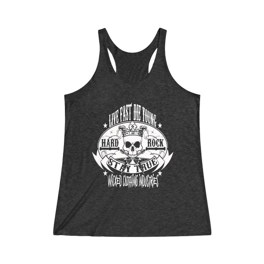 Live Fast / Hard Rock/Women's Tri-Blend Racerback Tank