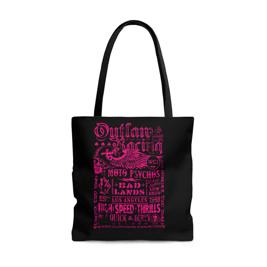 Outlaw Racing Faded Pink Tote Bag