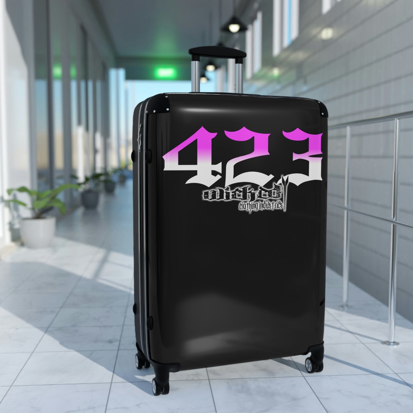 Wicked 423 Hot Pink /White Suitcases