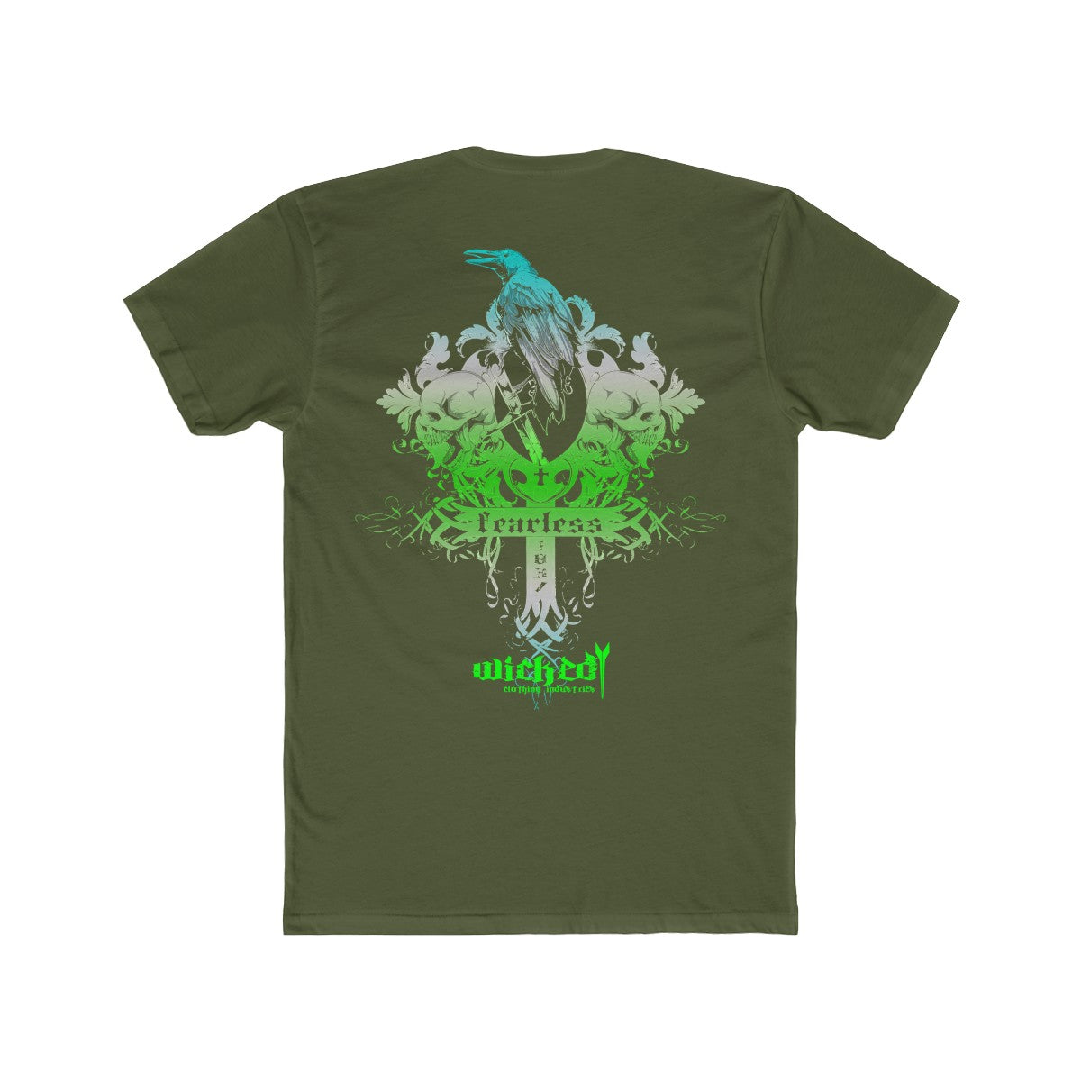 1837 Fearless 3/Green/Gray/Light Blue/T-Shirt