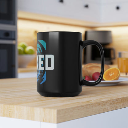 Seaside Serenity/ Ocean /Black Mug, 15oz