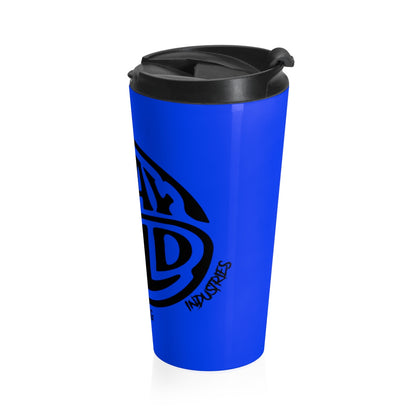 Stay Wild Black N Blue/Stainless Steel Travel Mug