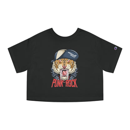 Punk Rock Tiger /Champion  Cropped Tee Shirt