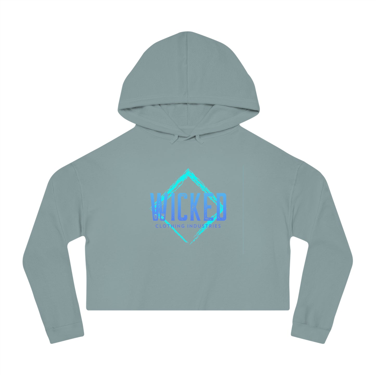 Faded Out Ocean/ Cropped Hoodie