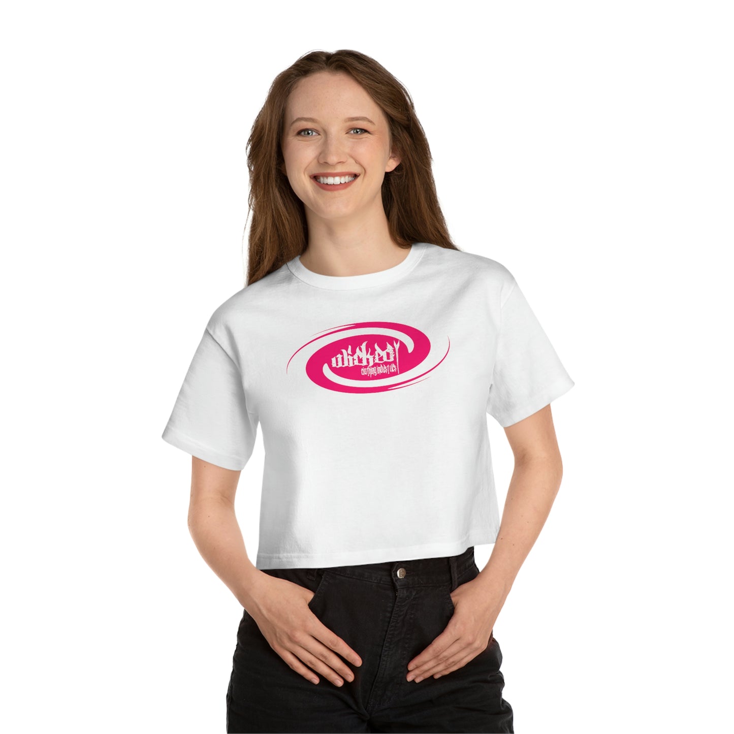 Wicked Storm/ Hot Pink/ Cropped T-Shirt