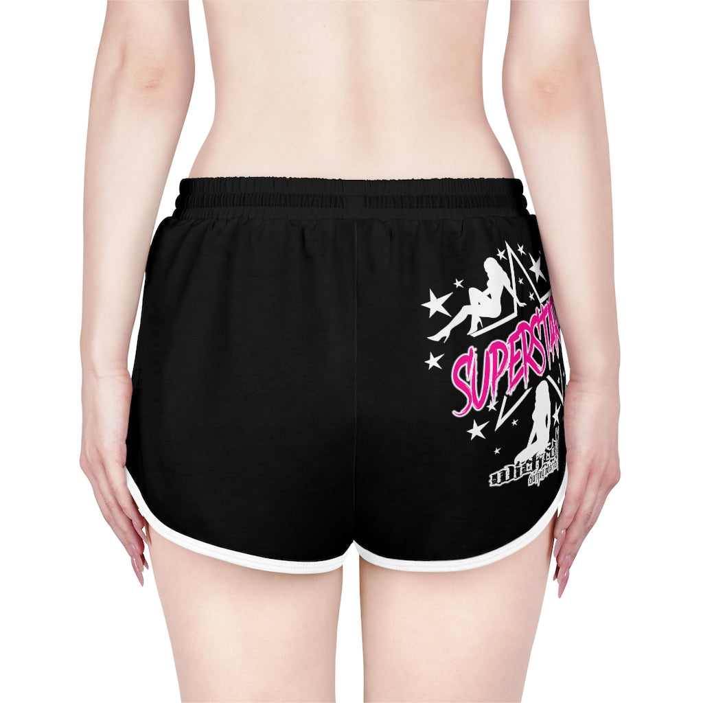 SuperStar/ Relaxed fit Shorts/ Black/ Print on Backside