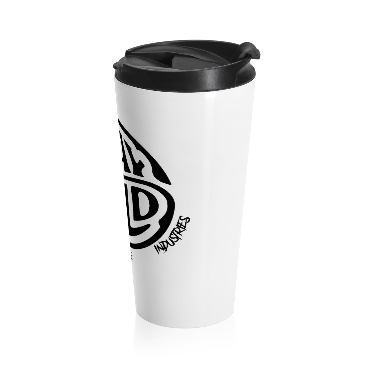 Stay Wild/White N Black/Stainless Steel Travel Mug