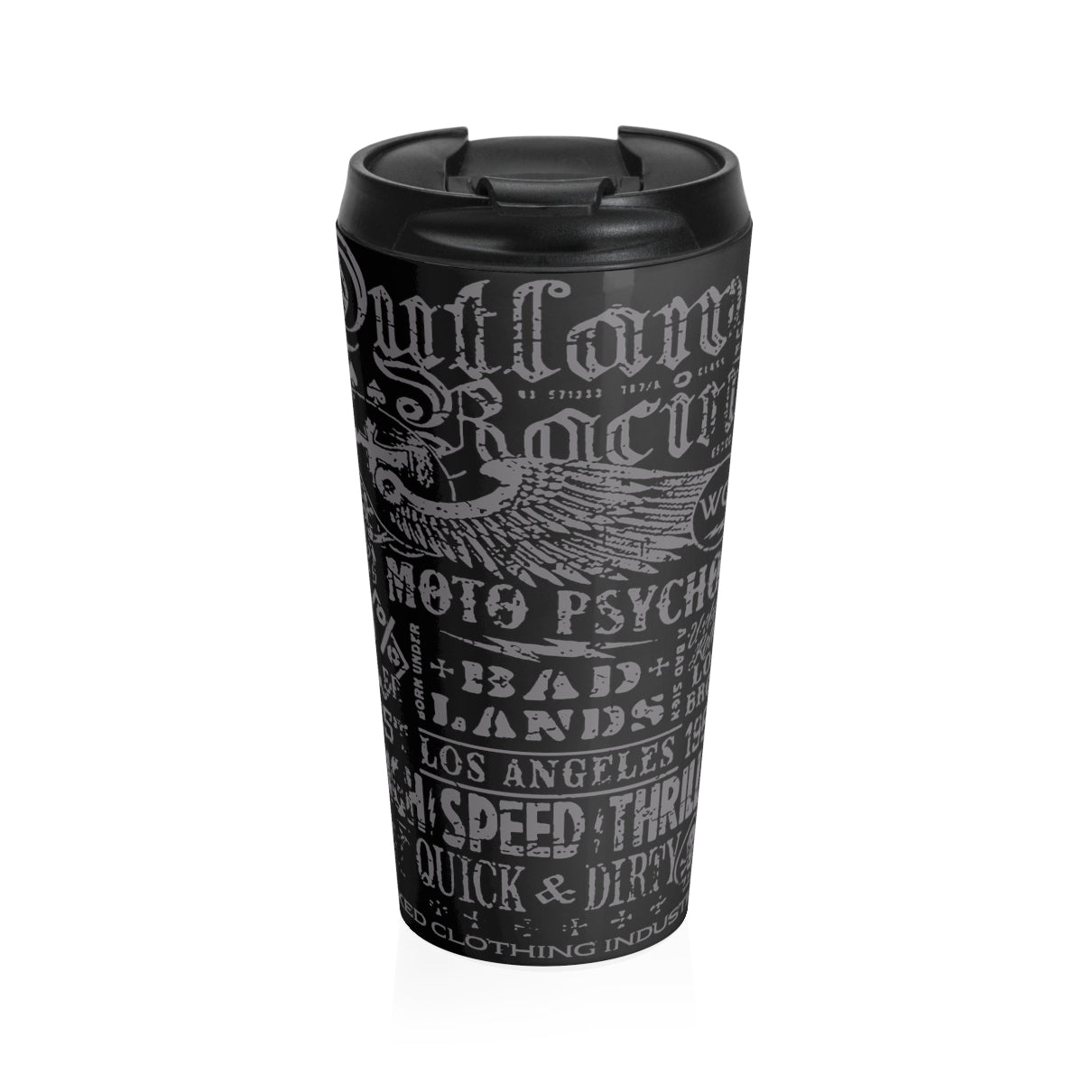 Outlaw Racing/ Grey/Stainless Steel Travel Mug