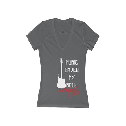 Women's Jersey Short Sleeve Deep V-Neck Tee
