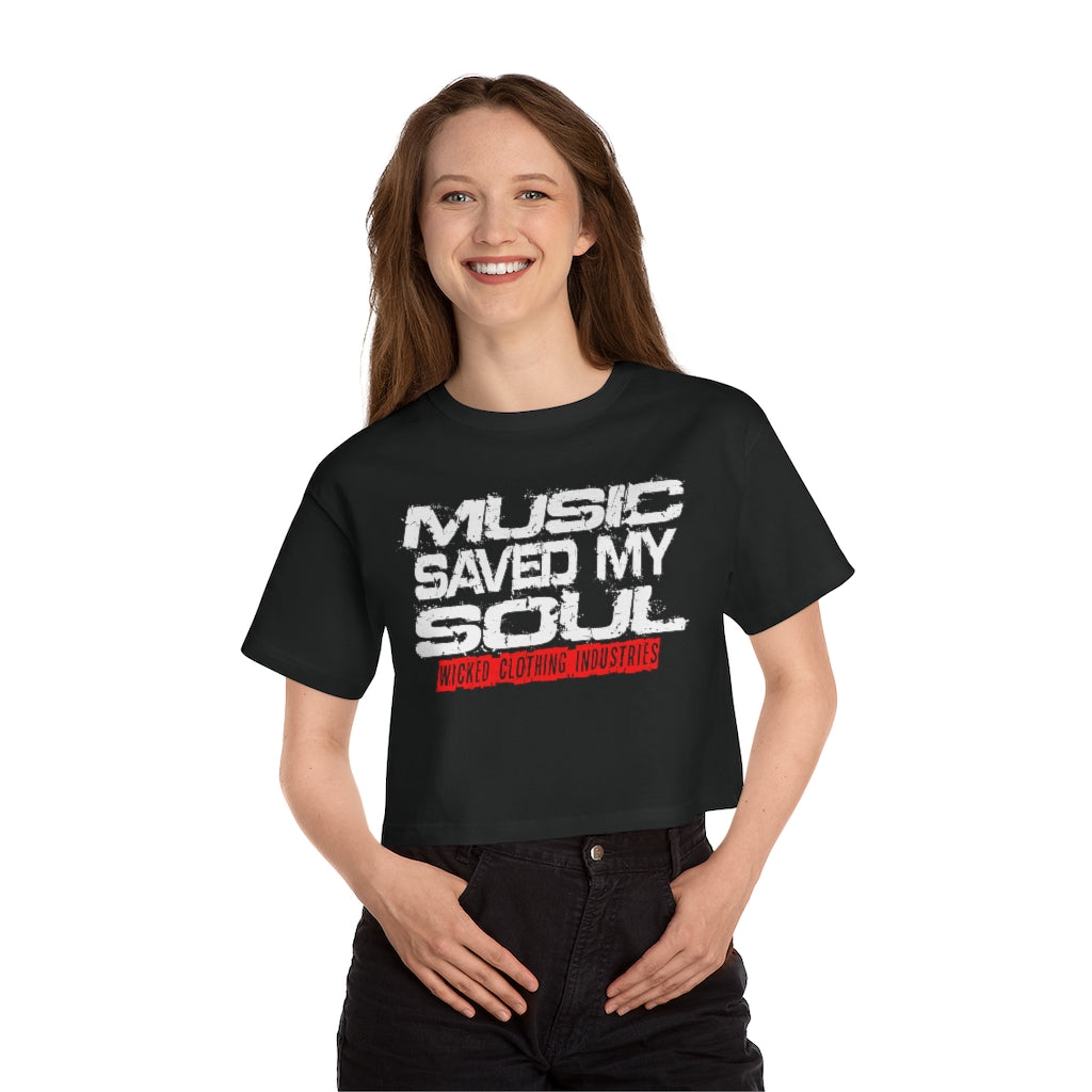 Music Saved My Soul Cropped T-Shirt