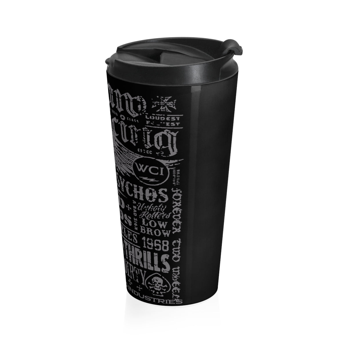 Outlaw Racing/ Grey/Stainless Steel Travel Mug