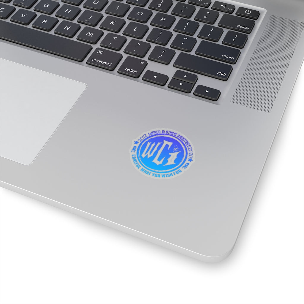 Careful What You Wish For/ Blue/Teal/ Kiss-Cut Stickers