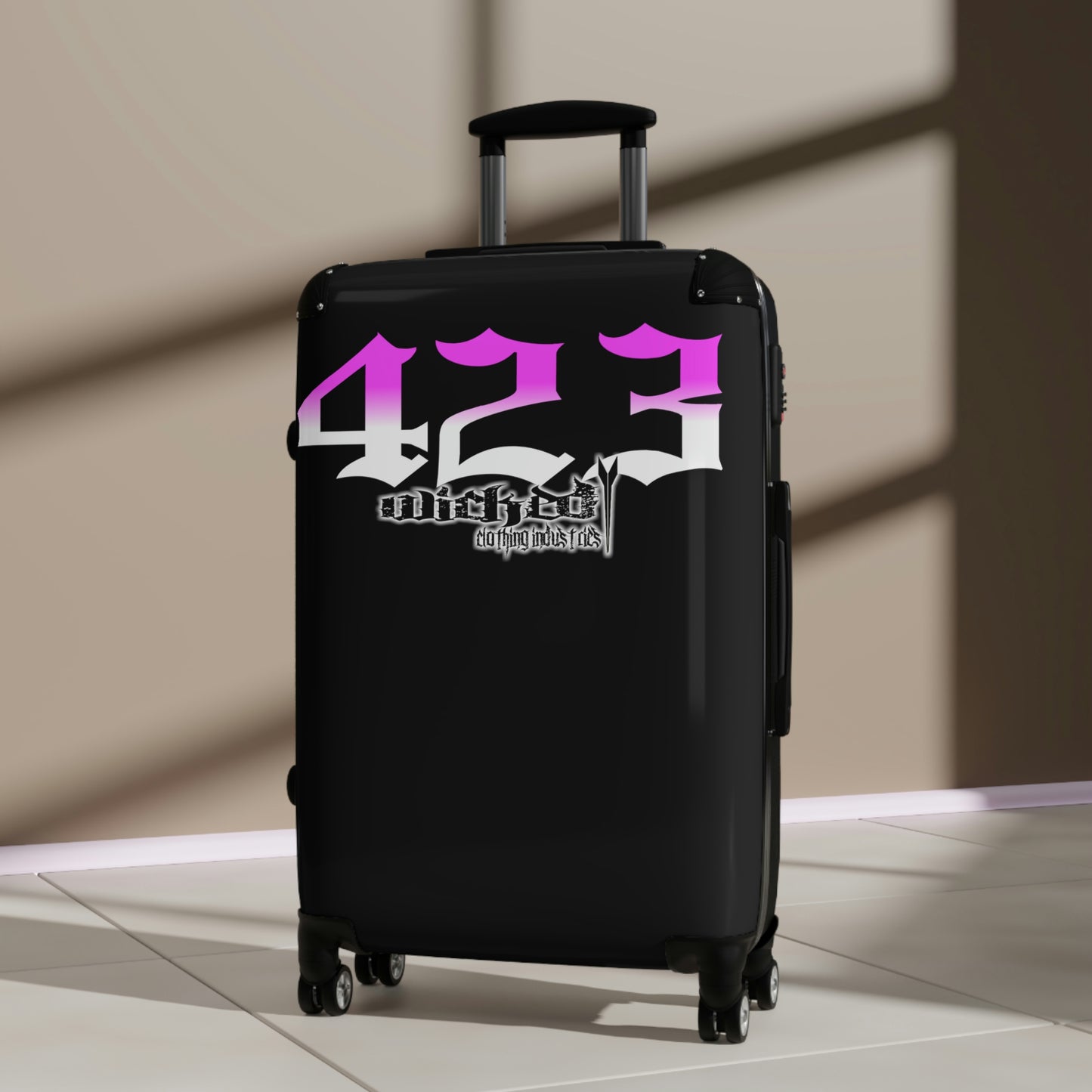 Wicked 423 Hot Pink /White Suitcases