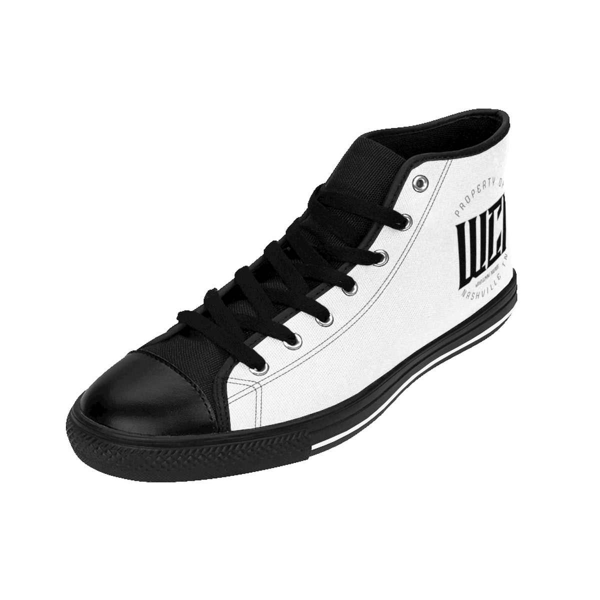 WCI/White/White/Men's High-top Sneakers