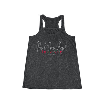 Porch Swing Angel E.L. Flowy Racerback Tank Top