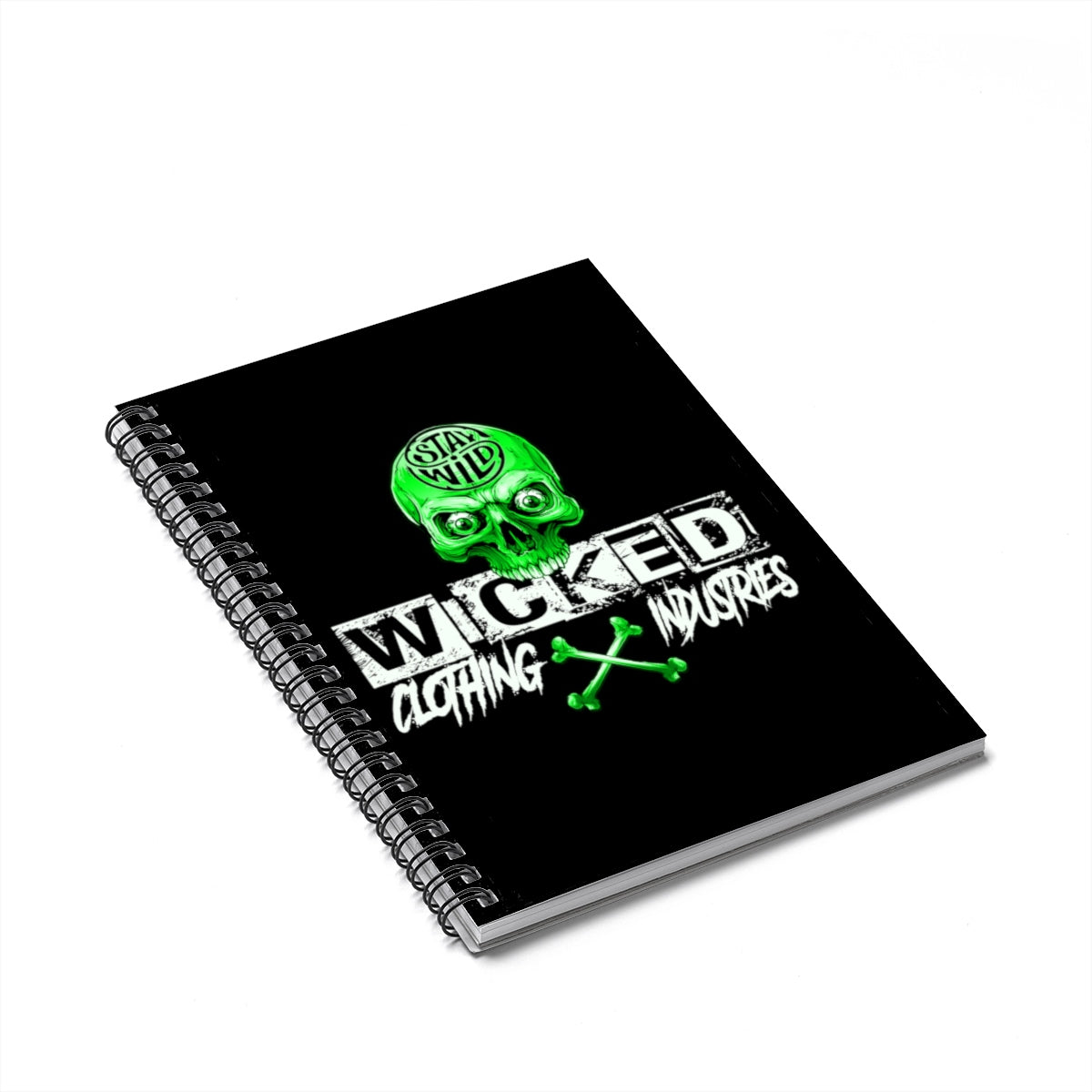 Stay Wild /Green Machine/Spiral Notebook - Ruled Line