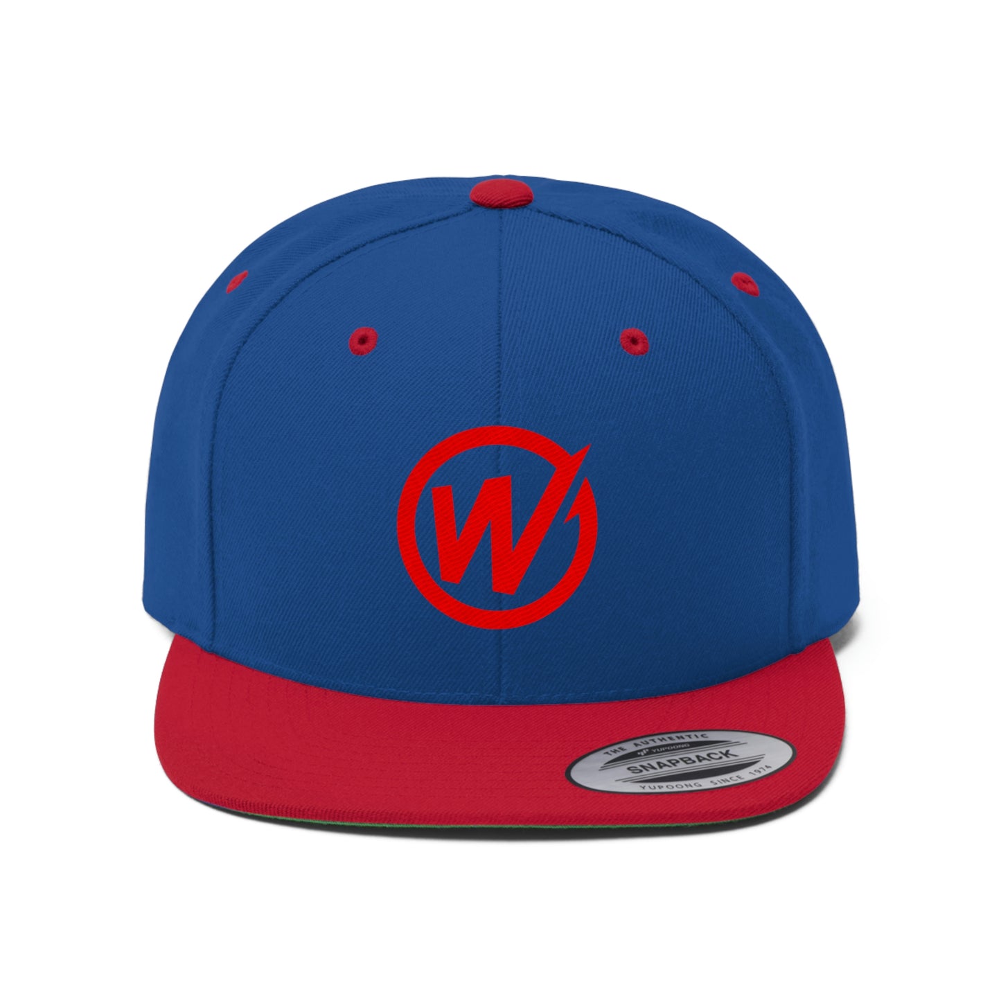 Wicked W/ Red/ Flat Bill Hat ( Embroidered)