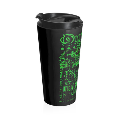 Outlaw Racing/ Green/ Black/Stainless Steel Travel Mug