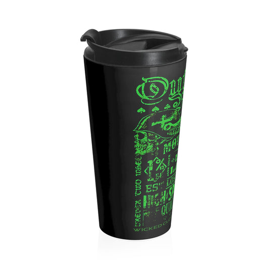 Outlaw Racing/ Green/ Black/Stainless Steel Travel Mug
