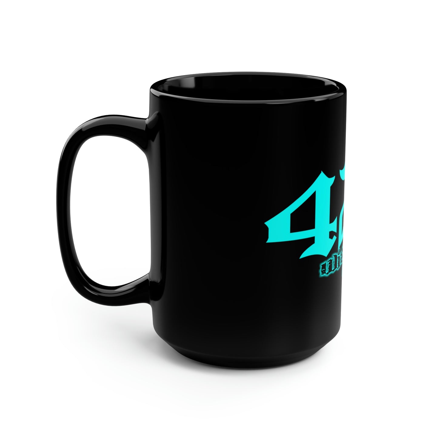 423 Teal/Black Mug, 15oz