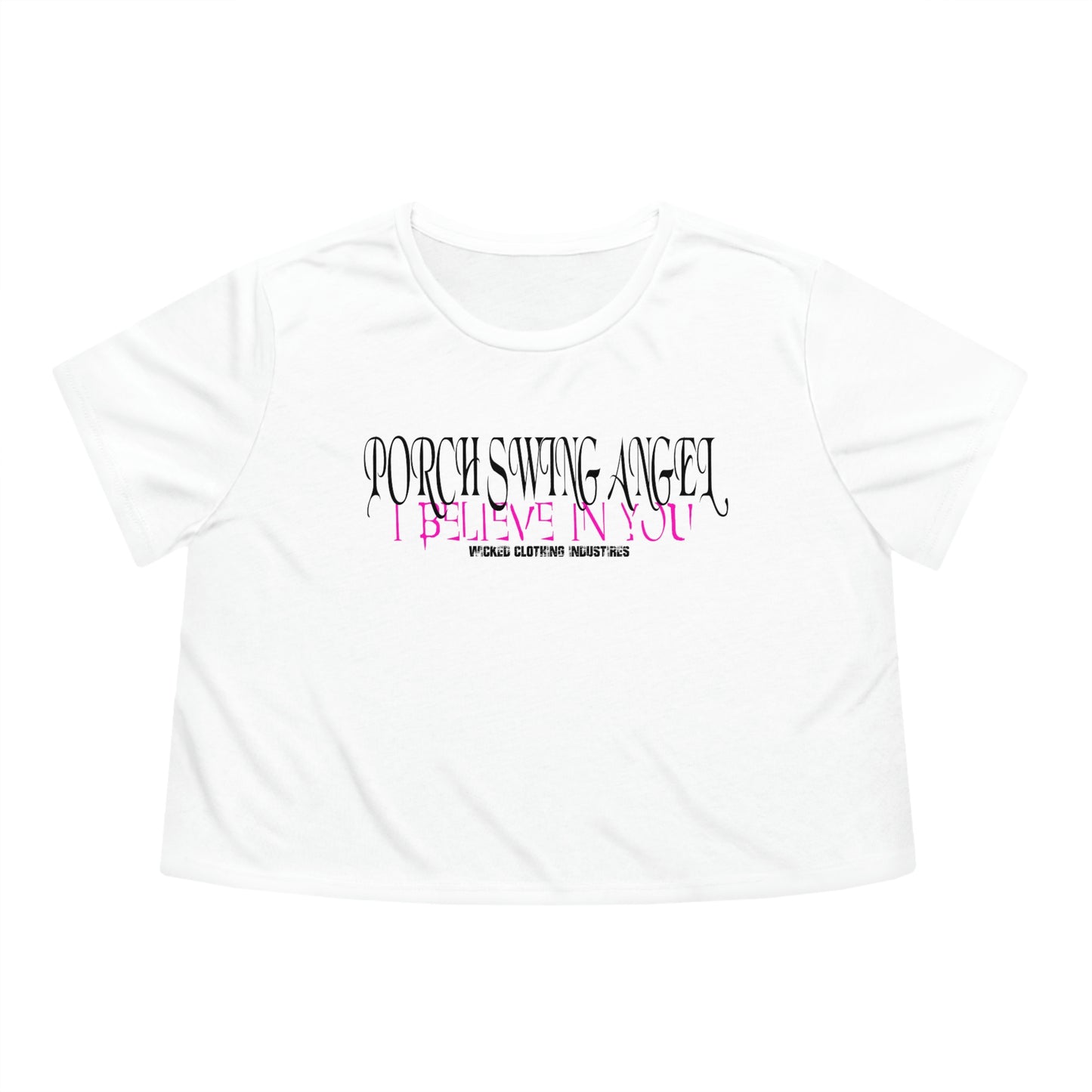 Porch Swing Angel E.L. Pink/ Flowy Cropped Tee