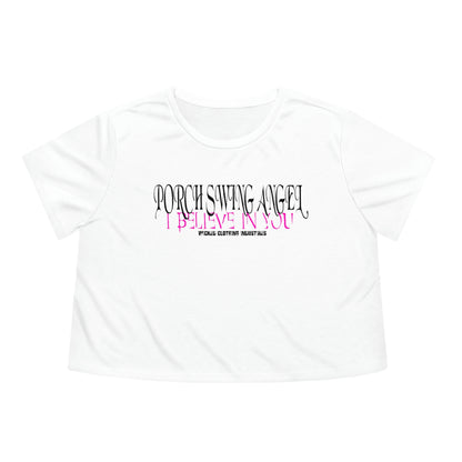 Porch Swing Angel E.L. Pink/ Flowy Cropped Tee