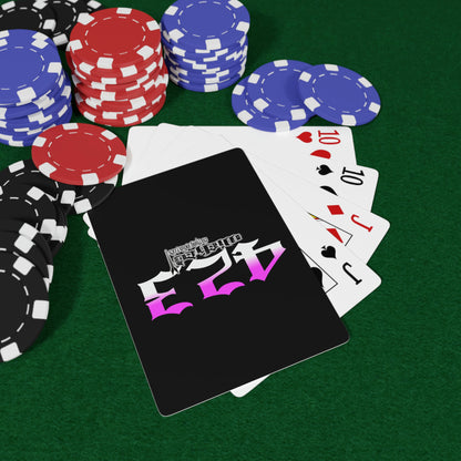 423 Hot Pink /White/ Poker Cards
