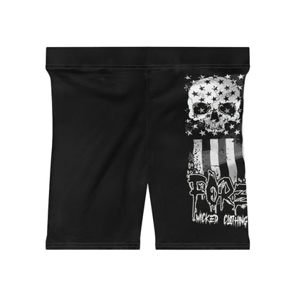 Forever Flag Skull/ Biker Shorts