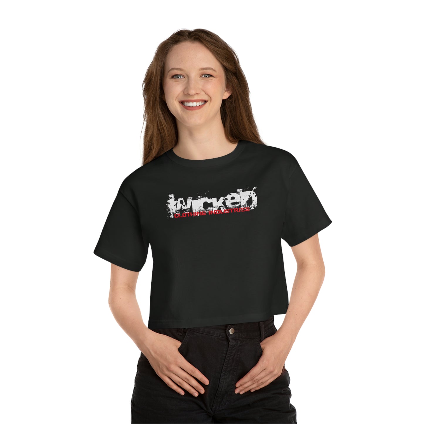 Wicked Cracked Cropped T-Shirt