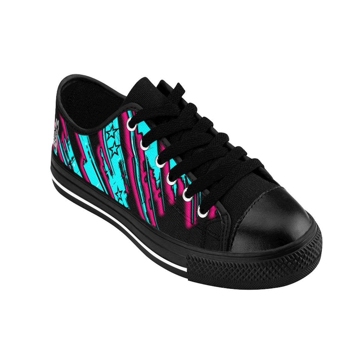 The Edge of Insanity / Teal/ Pink Black/ Women's Sneakers