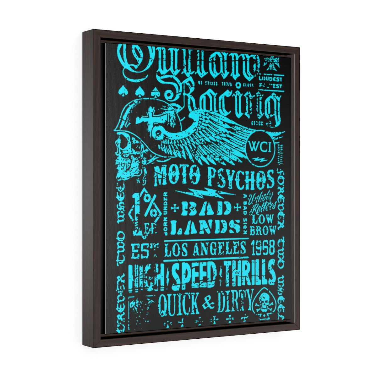 Outlaw Racing /Vertical FramedWrap Canvas