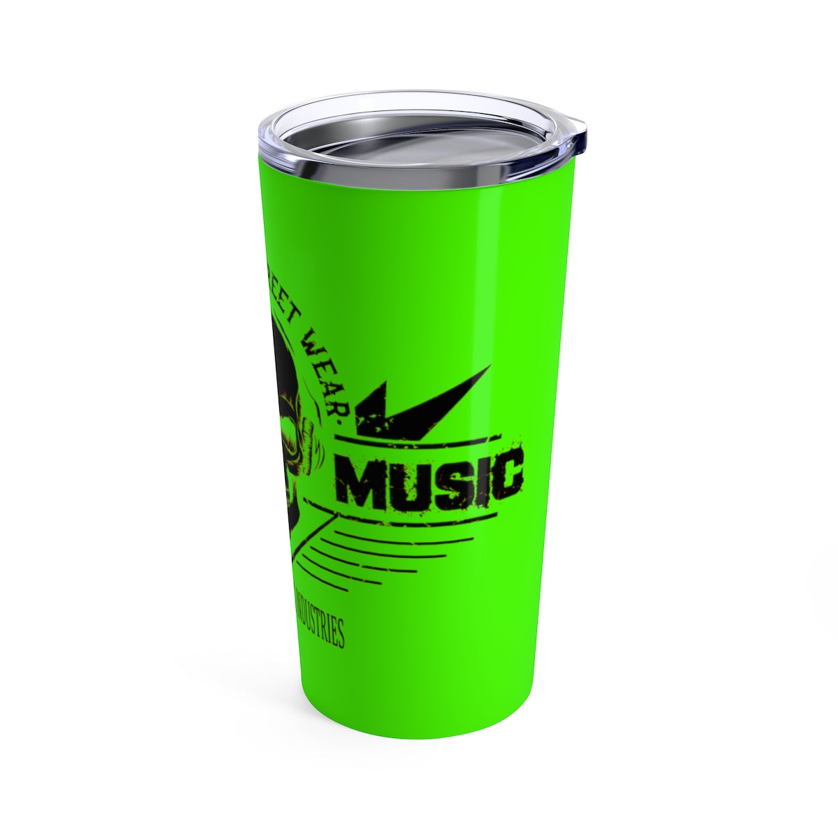NEON GREEN WICKED MUSIC Tumbler 20oz