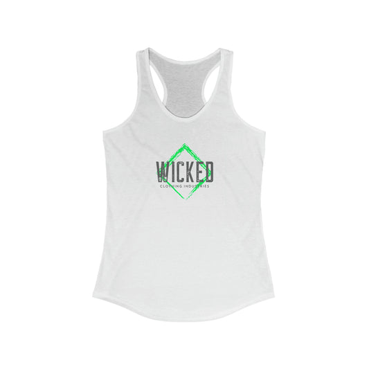Faded Out Neon Green/ Vintage Black /Racerback Tank Top