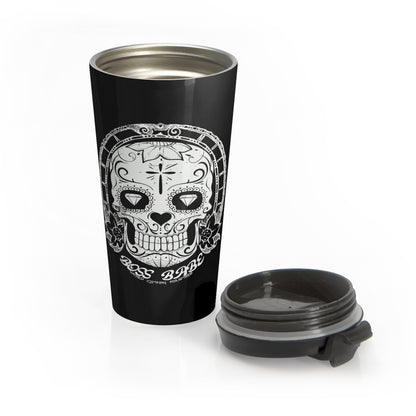 BOSS BABE/ White/Stainless Steel Travel Mug