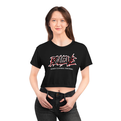 Believe Crop Top Tee Shirt