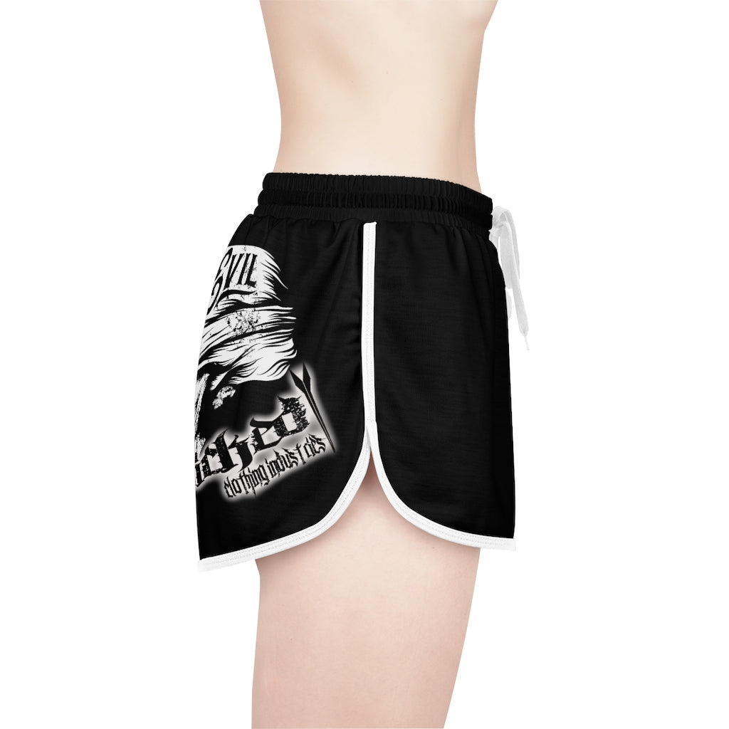 See No Evil/ Relaxed fit Shorts/ Black Backside/White