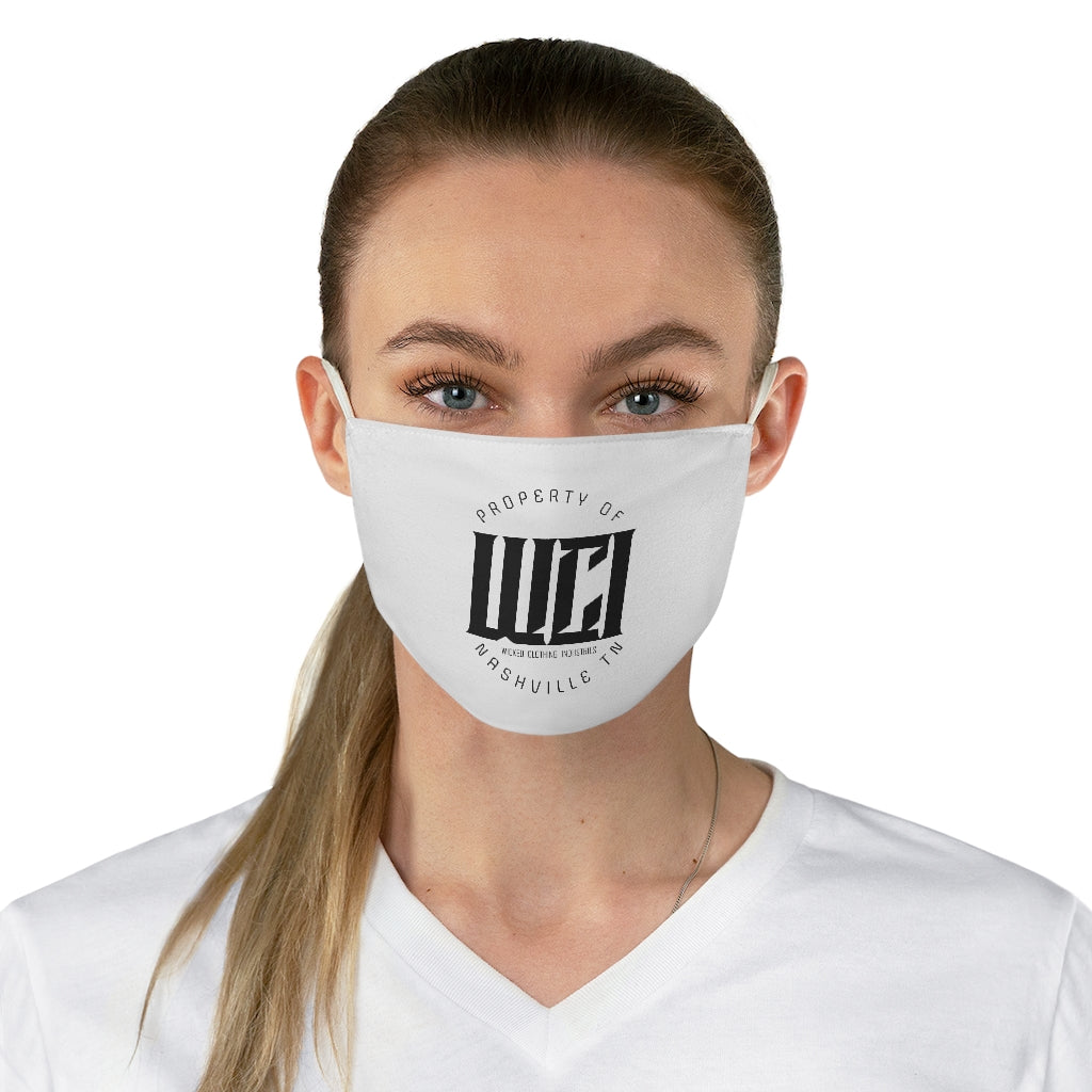 WCI/White/Black/Fabric Face Mask