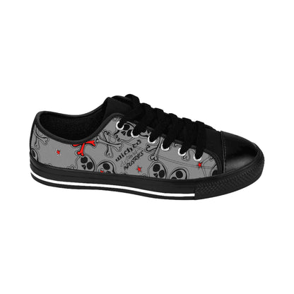 Cartoon Skulls/ Gray/Women's Sneakers
