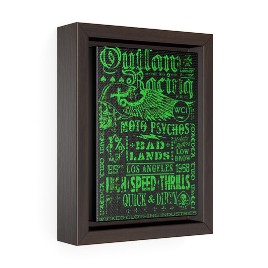 Outlaw Racing/Vertical Framed Wrap Canvas