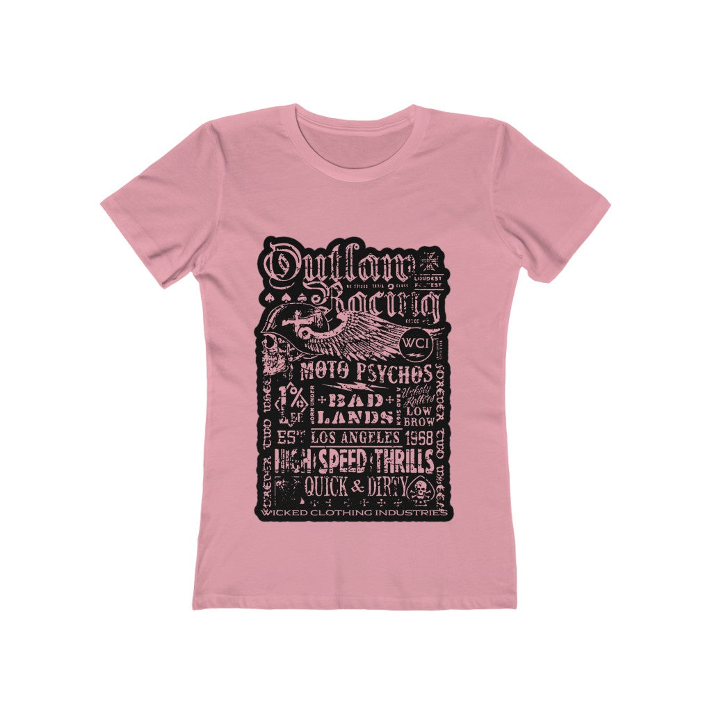 Outlaw Teal Racing Tee Shirt