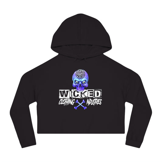 Wicked Skull 1 Women’s Cropped Hooded Sweatshirt