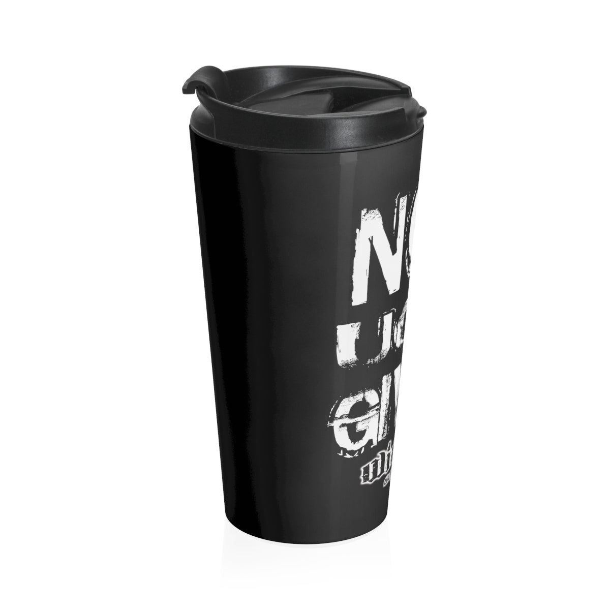 No Fucks Given/ White/Stainless Steel Travel Mug