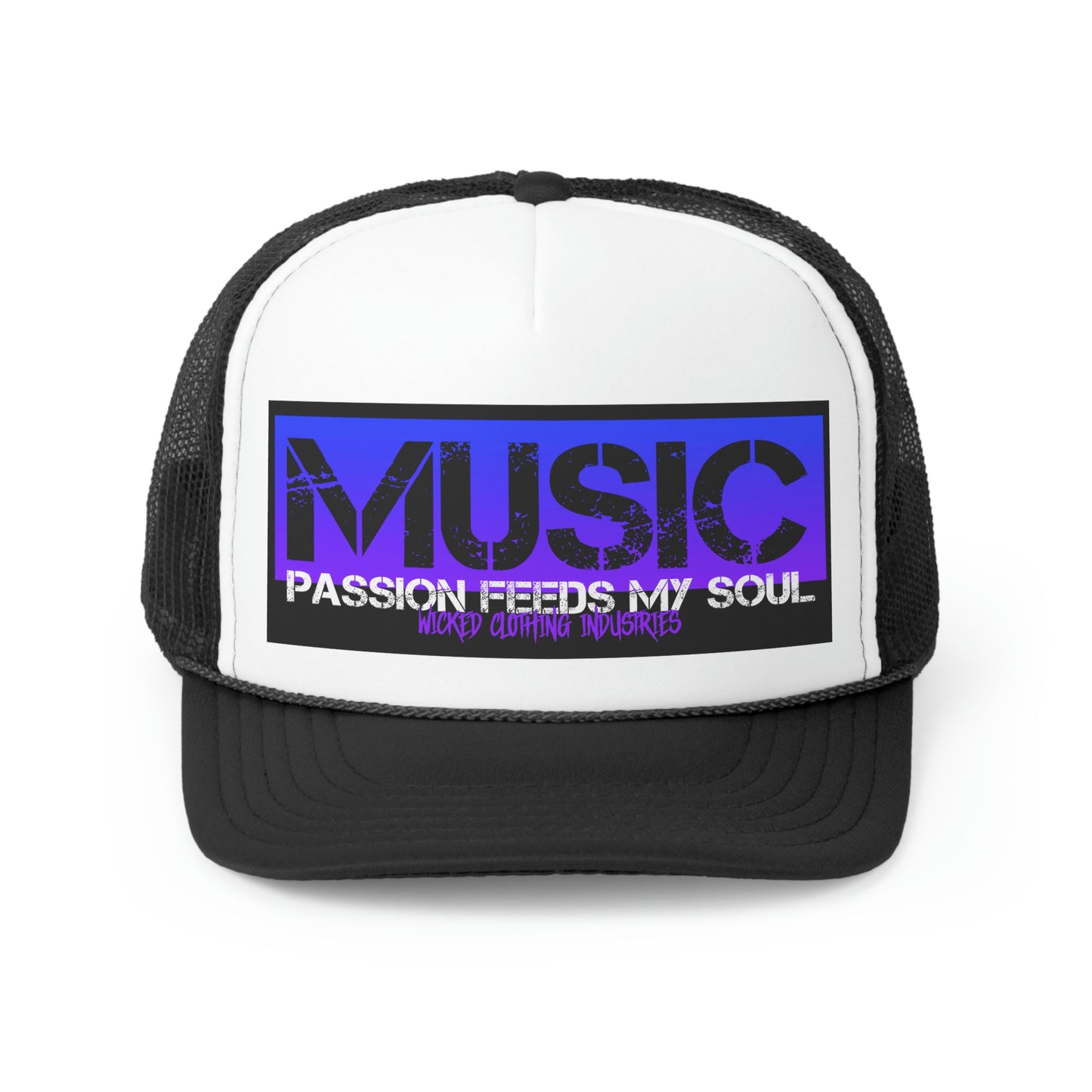 Music Passion Feeds My Soul Purple Trucker Caps