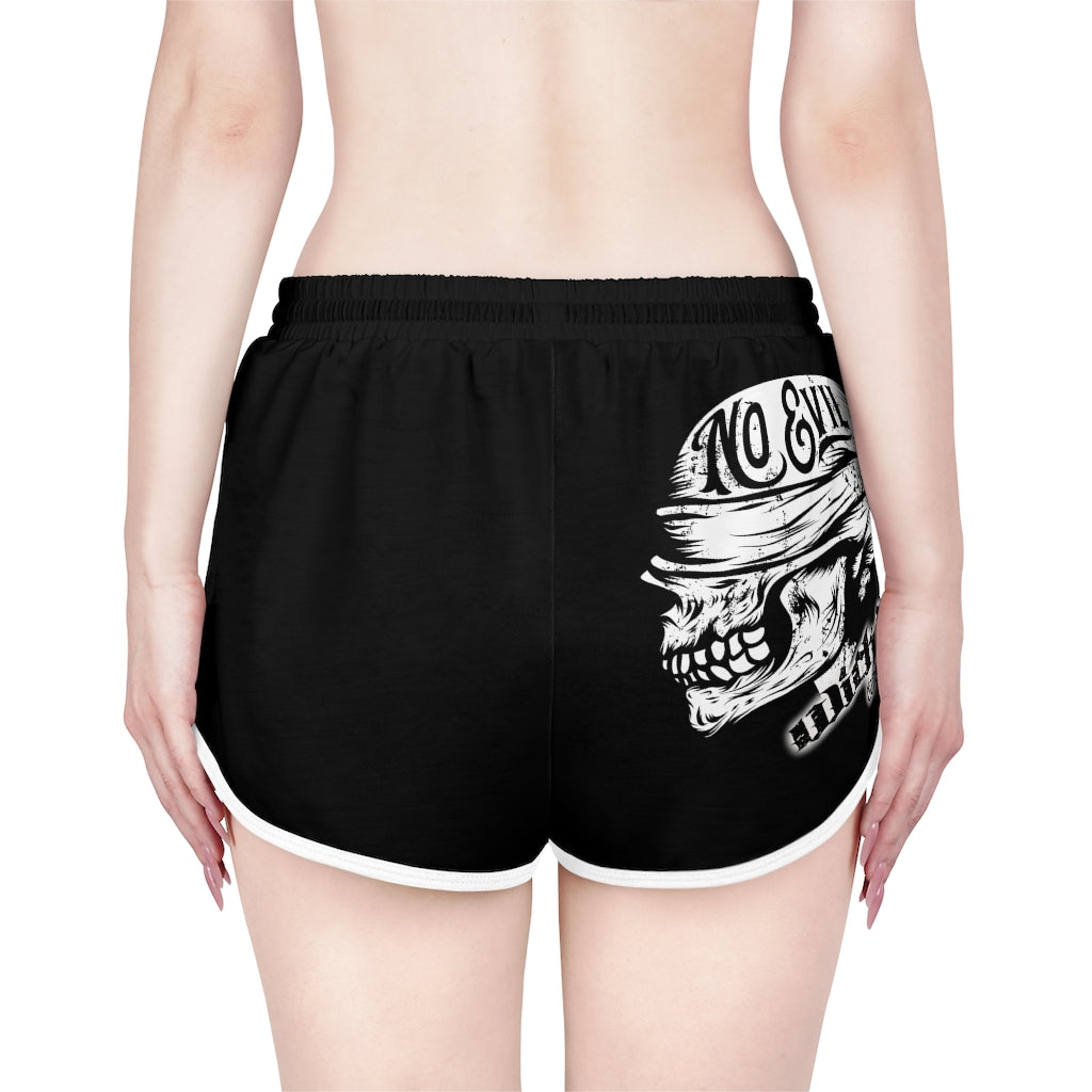See No Evil/ Relaxed fit Shorts/ Black Backside/White