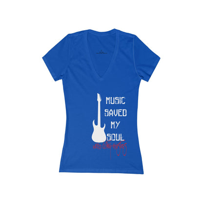 Women's Jersey Short Sleeve Deep V-Neck Tee