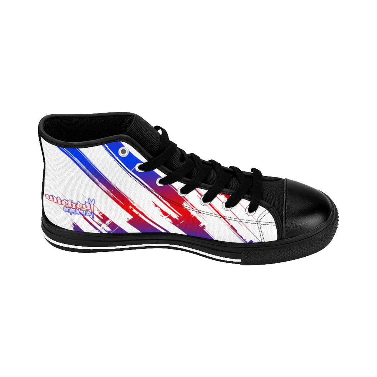The Edge Of Insanity / Blue & Red / Men's High-top Sneakers