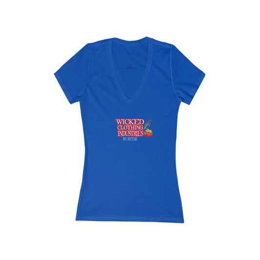 No Excuses/Women's Short Sleeve Deep V-Neck Tee