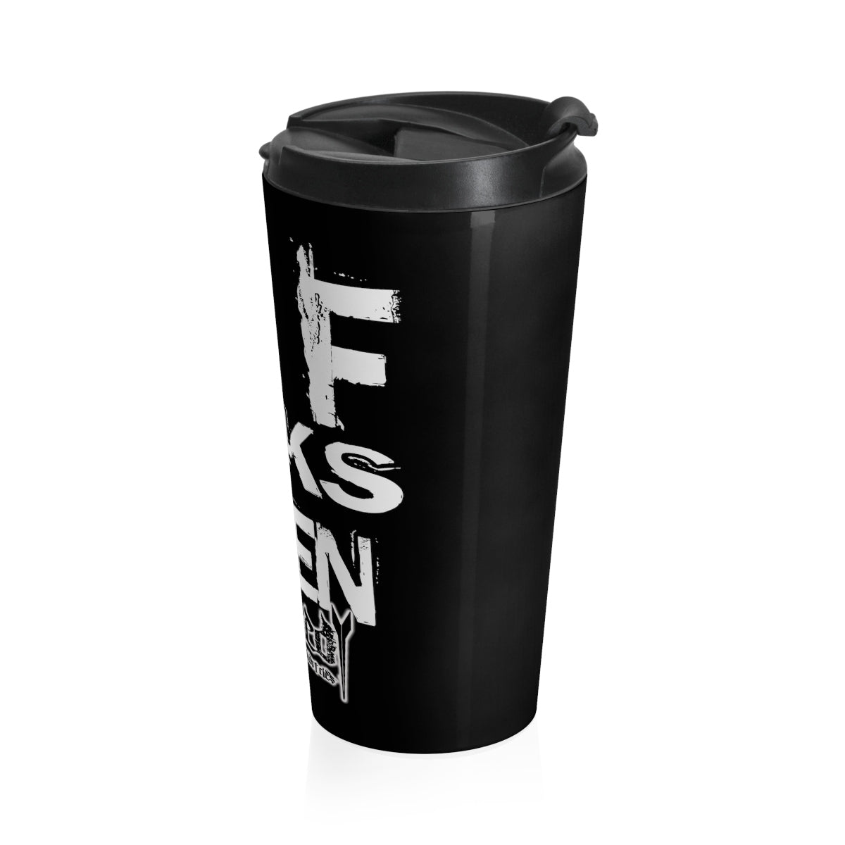 No Fucks Given/ White/Stainless Steel Travel Mug
