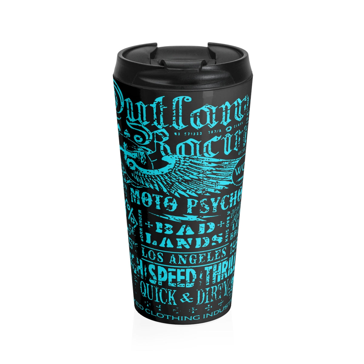 Outlaw Racing/Teal/Stainless Steel Travel Mug