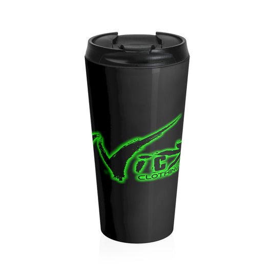 Neon Green/ Stainless Steel Travel Mug